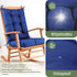 QemoraHome Set Outdoor Rocking Chair Cushion Waterproof Weather Resistant Tufted with Ties, Non-Slip High Back Chair