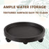 14.2 Inch Planter Caddies Rolling Saucer Caddy with Wheels, Heavy Duty Wheeled Stand for Potted Plant, Round Coaster