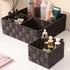 Drawer Organizer Bins, Set of 4 Woven Storage Stackable Box for Organizing Drawers, Shelves, Cabinets, and Dressers