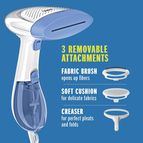 Conair Handheld Garment Steamer for Clothes, ExtremeSteam 1200W, Portable Design, White/Blue