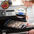 NutriChef 2-Piece Nonstick Baking Pan Set - Black Carbon Steel Bakeware with Silicone Handles, Dishwasher Safe