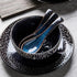 Japanese Ramen Soup Spoons Set of 5, Asian Blue Ceramic Soup Spoons for Pho, Dessert, Noodle