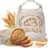 NIKKOUR Large Linen Beeswax Bread Bags(2 Pack) Sourdough Bread Bags Reusable Double-Lock Freezer