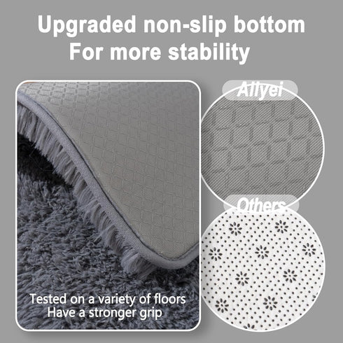 2 Packs 2x3 Ultra Soft Runner Rugs for Bedroom Hallways with Upgraded Non-Slip Rubber Backing & Thick Memory Sponge
