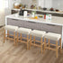 4 Pack Counter YISUN Stool Covers Rectangle - Stretch Waterproof Saddle Seat Cover Bar Stools Bar Chairs Covers Kitchen