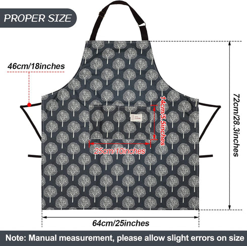 SATINIOR 3 Pieces Women Waterproof Apron with Pockets, Adjustable Cooking Aprons for Baking Household Cleaning