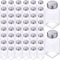 Bokon 48 Pack Glass Salt Shaker Bulk with Stainless Lids Tops 2.7oz
