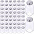 Bokon 48 Pack Glass Salt Shaker Bulk with Stainless Lids Tops 2.7oz