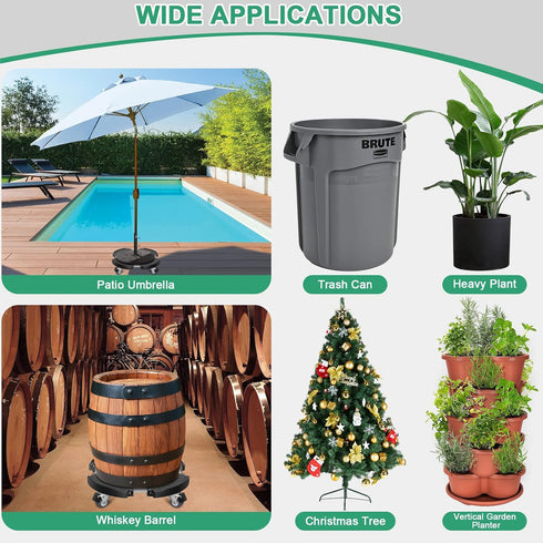 15-21" sanyi Plant Caddy with Wheels Heavy Duty, Adjustable Plant Stand with Wheels, Large Plant Dolly Cart