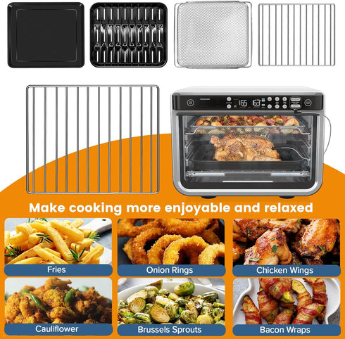 Air Fryer Wire Rack for Ninja Foodi 10 in 1 DT201 DT251, 14.4''*11.4'' Stainless Steel Baking Tray Rack