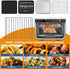 Air Fryer Wire Rack for Ninja Foodi 10 in 1 DT201 DT251, 14.4''*11.4'' Stainless Steel Baking Tray Rack