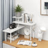 Homode Kitchen Countertop Organizer Corner Shelf, 3 Tier Wood Shelf for Makeup, Bathroom Storage, White