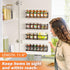 Spice Rack wall mounted 4 Pack, Space-Saving Spice Organizer for Spice Jars and Seasonings,Screw or Adhesive Hanging Spice Rack Organizer for Your Kitchen Cabinet,or Pantry Door by Bunoxea