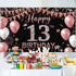13th Birthday Decorations Backdrop Banner, Happy 13th Birthday Sign for Girls, Rose Gold Photography Background