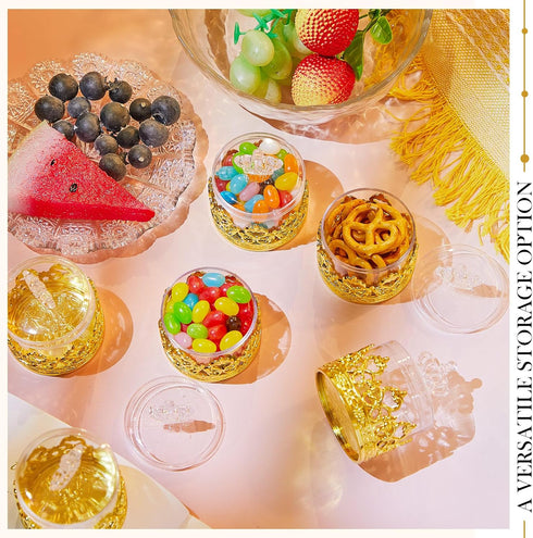 18 Cunhill Pcs Mini Candy Bottles Mini Plastic Jars with Lids Small Champagne Bottles Storage Candy Favor Containers