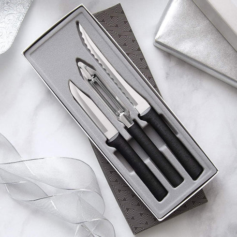 Rada Cutlery Peel, Pare and Slice Set, Black Handle