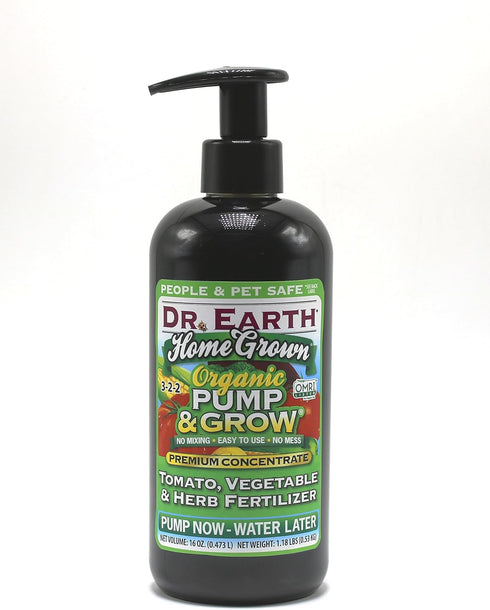 Dr. Earth Pump & Grow Home Grown Tomato, Vegetable & Herb Fertilizer 16 oz