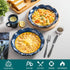 vancasso Stern Ceramic Pie Pan, 9 inch Ruffled Edge, Set of 2, Blue, Deep Baking Dishes