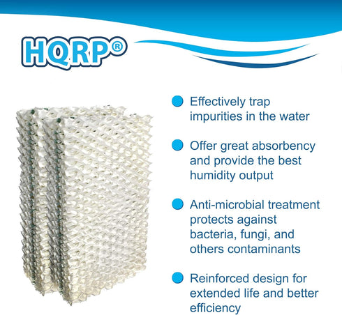 HQRP 2-Pack Humidifier Wick Filter Replacement for Sears Kenmore 14909, 14912, 32-14912, 42-14912, Emerson Essick Air