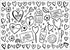 Iconikal Color-Your-Own 2-Sided Reversible Disposable Paper Place Mats, Valentine's, 14 x 10-inches, 22-Count