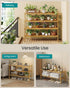 Closet, 3-Tier, 12-16 ULBS053YL01 SONGMICS Bamboo Shoe Rack for Stackable Shoe Oragnizer with Modular Structure