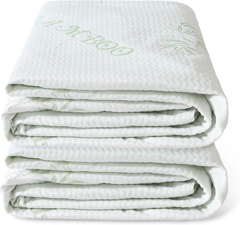 MUXHOMO 2 Pack Queen Mattress Protector, 100% Waterproof Cover, Cooling and Breathable Mattress Pad, Deep Pocket 8"-21"