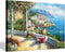 SD SOFT DANCE European Town Canvas Wall Art, Italian Landscape Artwork Print for Living Room Bedroom (12'' x 16'')