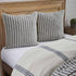 Piper Classics Market Place Blue Ticking Stripe Quilted Euro Sham