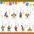 Jadive Mexican Keychain Fiesta Party Favors, Cactus and Sombrero Key Chains for Cinco De Mayo