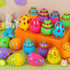 36 3.15'' JOYIN Toy PCs Plastic Printed Bright Easter Eggs, Over Tall Fillable Empty Eggs Bulks for Easter Hunt, Basket