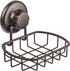 Super Powerful Vacuum Suction Cup Soap Dish - Strong Stainless Steel Sponge Holder for Bathroom & Kitchen (Bronze)