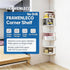 7-Tier No-Drill Corner Shelf Wall Mount, Floating Corner Bookshelf with Hooks, Space-Saving Zigzag Plant Shelf