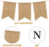 WATINC 26 Pack DIY Burlap Banner Set with Letter Stencil, Swallowtail Flags for Kids and Adults, Handwriting Banner for