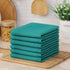Kitinjoy 100% Cotton Kitchen Dish Cloths, 6 Pack Ultra Soft Waffle Weave Dish Towels, Teal, 12 x 12 Inches