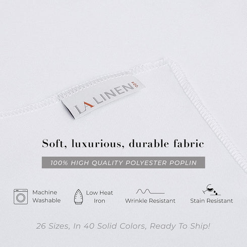 LA Linen Polyester Poplin Washable Square Tablecloth, Stain and Wrinkle Resistant, 72x72 Sage Dark