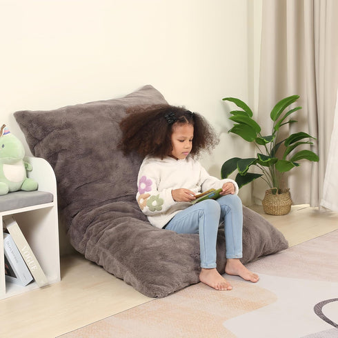 3-in-1 35" 50" 10", MOMCAYWEX Kids Bean Bag Chair, Gaint Pillow Mattress for Kids, x x Dark Brown