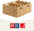 13"L 8"W 7"H StorageWorks Scalloped Water Hyacinth Baskets, Hand-woven Rattan Baskets with Built-in Handles, Cute Baby