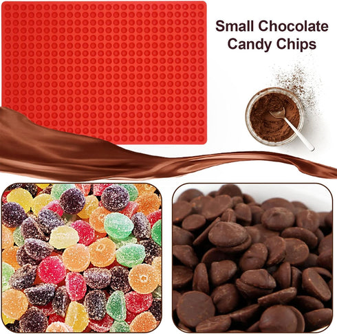 468-Cavity Mini Round Silicone Molds - Chocolate Drops Mold, Small Dog Treat Maker, Semi Sphere Gummy Candy Molds for