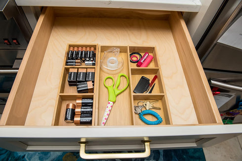 Lipper International Bamboo Wood 4-Compartment Organizer Tray, 11 5/8" x 7 7/8" x 1 3/4"
