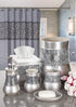 Crackled Glass Silver Hand Soap Dispenser - Decorative Countertop Lotion Dispenser for Bathroom