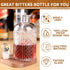 SuproBarware Donatello Bitters Bottle, 8oz Glass Cocktail Dashes Bottle with Stainless Steel Top
