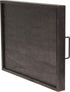 Elegant Designs Trick or Treat Decorative Wood Serving Tray - 15.50" x 12" Black Wash with Handles