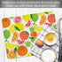 Cut N' Funnel Fruity Summer Designer Flexible Plastic Cutting Board Mat, 15" x 11.5", Easy to Clean, Made in the USA
