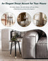 16 Inch 2pcs Round Wood Walut End Table, Small Stable Side Table for Nightstand Living Room Bedroom Sofa Couch Corner