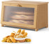 Countertop, Countertop 15.0"x8.3"x9.1" (1T) Kitsure Bread Box - Wooden Bread Box for Kitchen Large Capacity Kitchen