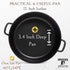 Moss & Stone 12 Inch Large Skillet with Lid, 5 Quart Nonstick Deep Frying Pan, Dishwasher & Oven Safe, PFOA Free