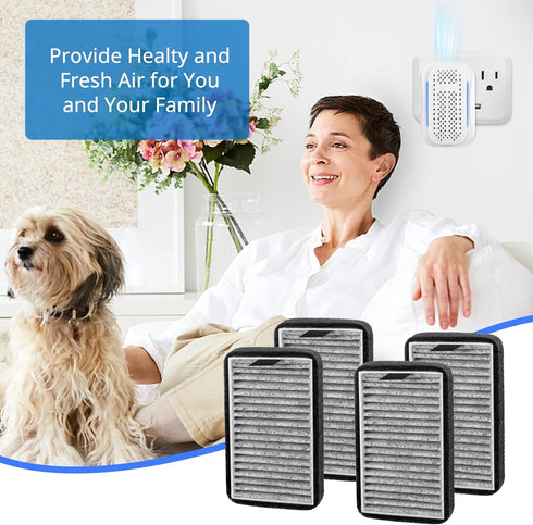 8 Pack HEPA + Carbon Filters Replacement for Clarifion DSTx Mini Personal Air Purifiers for Home and Pets