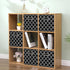 Set of 3 Black Foldable Storage Cubes Bins, Fabric Organizer Baskets with Dual Handles for Home Organizer (Black Light)