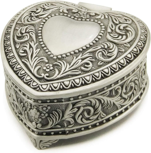 Wingostore Emboss Alloy Metal Music Box, Wind Up and Golden Movement for Christmas/Birthday/Valentine's Day
