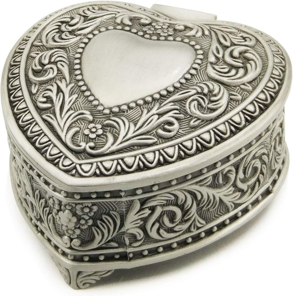 Wingostore Emboss Alloy Metal Music Box, Wind Up and Golden Movement for Christmas/Birthday/Valentine's Day